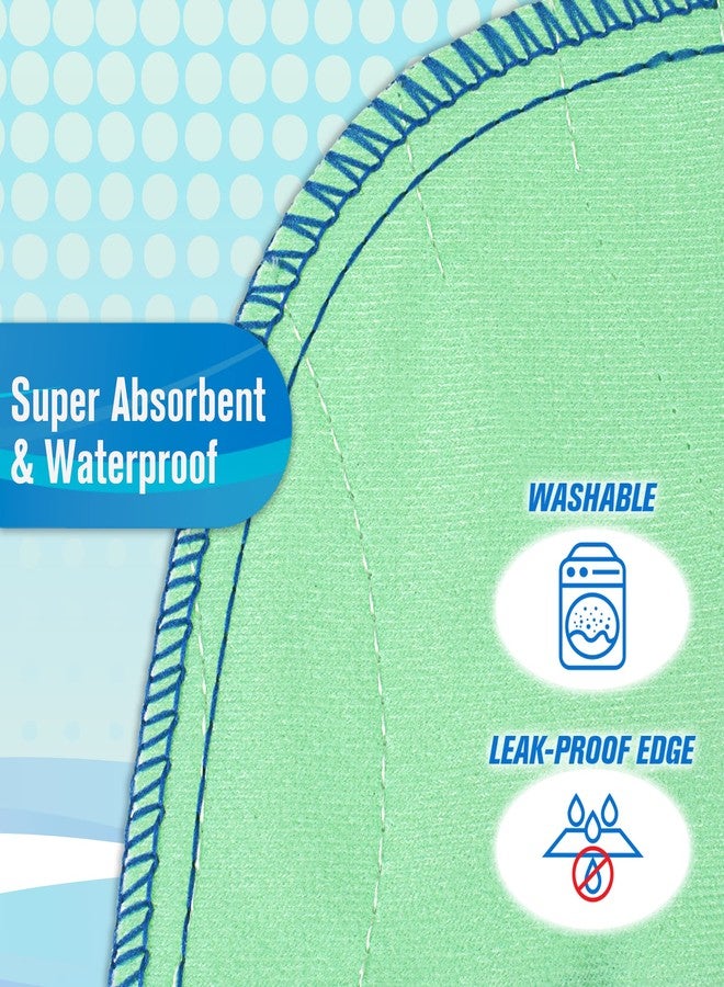 يو رو وسادة سرير قابلة لإعادة الاستخدام من يورو إستيم لسلس البول، 4 طبقات مقاومة للماء، ماصة، ظهر مانع للانزلاق، وسادة سفلية قابلة للغسل للبالغين والأطفال والحيوانات الأليفة وأسرّة الأطفال وكبار السن، حماية ليلية، 34 بوصة × 36 بوصة - Image 3